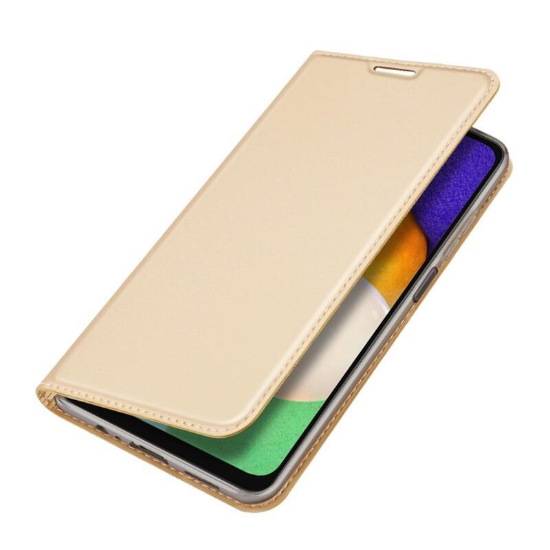 DUX PU kožené pouzdro na mobilní telefon Samsung Galaxy A13 5G/Galaxy A04s (164.7 x 76.7 x 9.1 mm) - zlaté