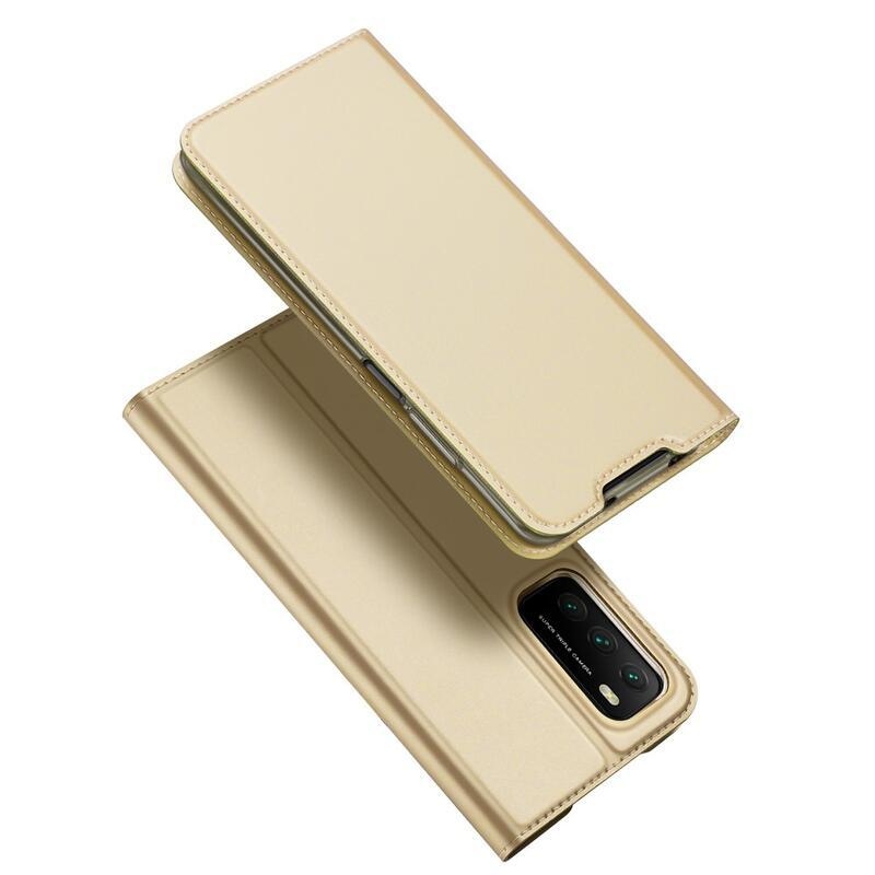 DUX PU kožené pouzdro na telefon Xiaomi Poco M3/Redmi 9T - zlaté