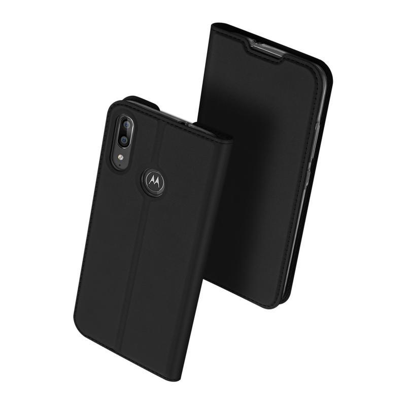 DUX PU kožené pouzdro pro mobil Motorola Moto E6 Plus - černé