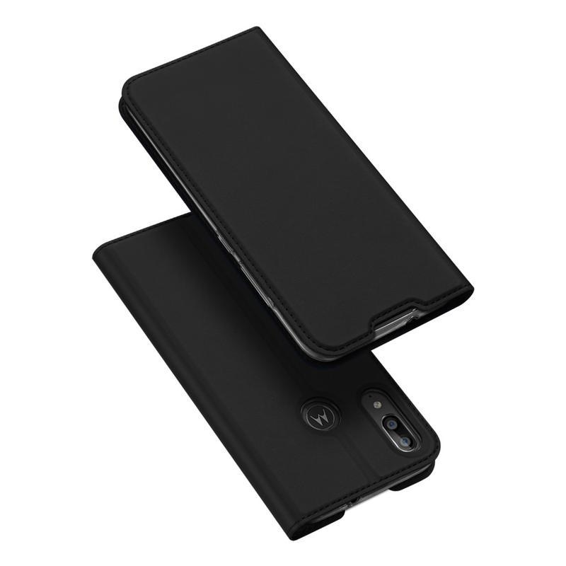 DUX PU kožené pouzdro pro mobil Motorola Moto E6 Plus - černé