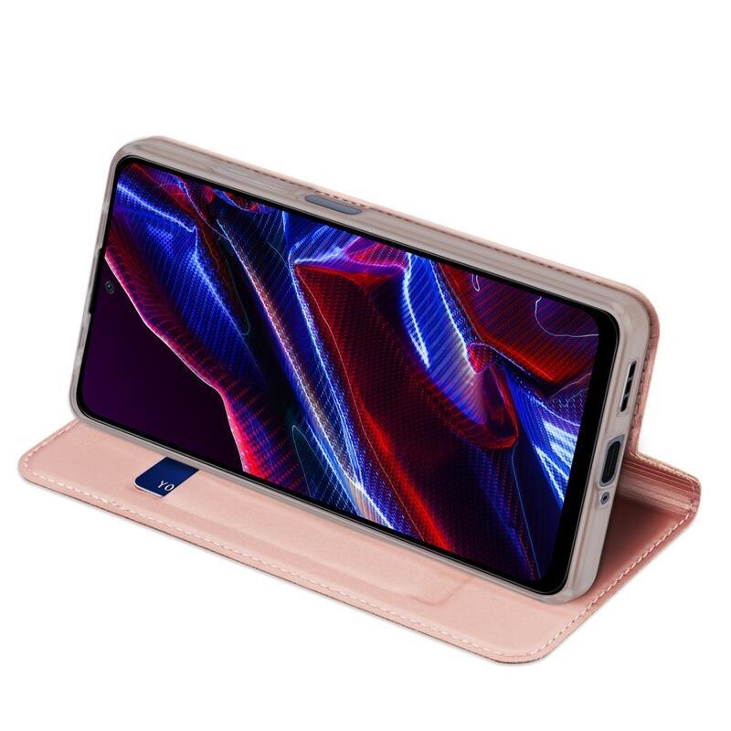 DUX stylové pouzdro na Xiaomi Redmi Note 12 5G/Poco X5 5G - růžovozlaté