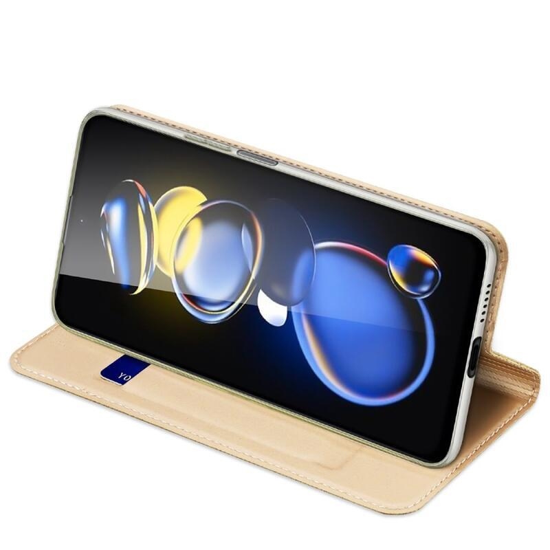 DUX stylové PU kožené pouzdro na mobil Xiaomi Poco X4 GT 5G - zlaté