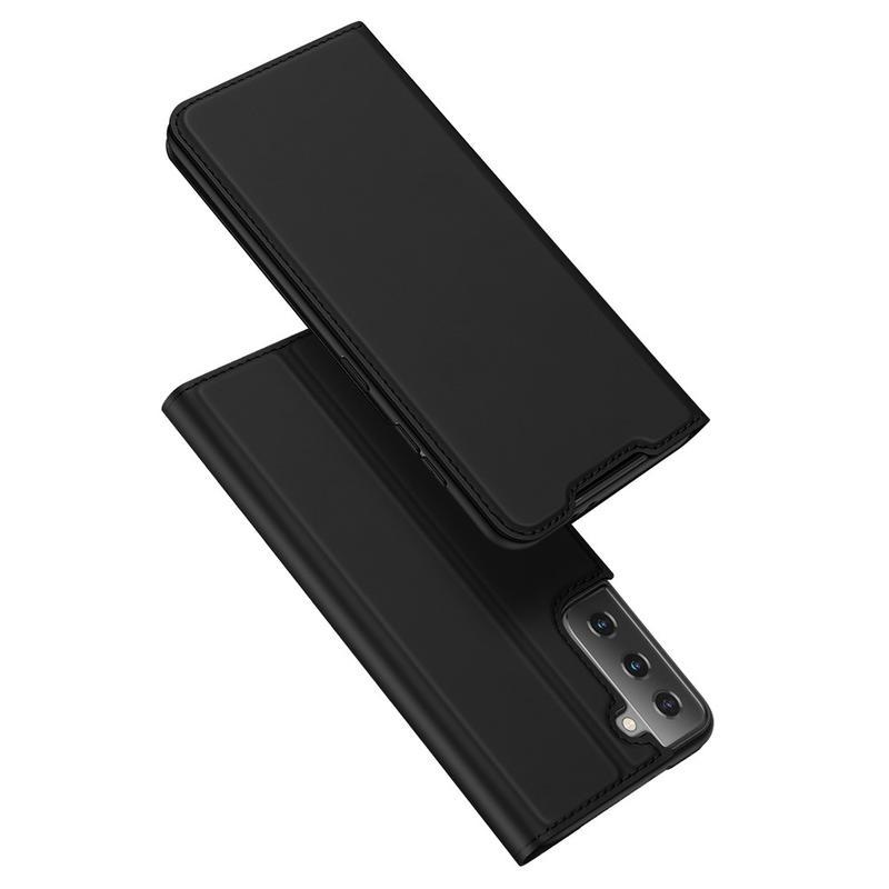 DUX stylové PU kožené pouzdro na telefon Samsung Galaxy S21 - černé