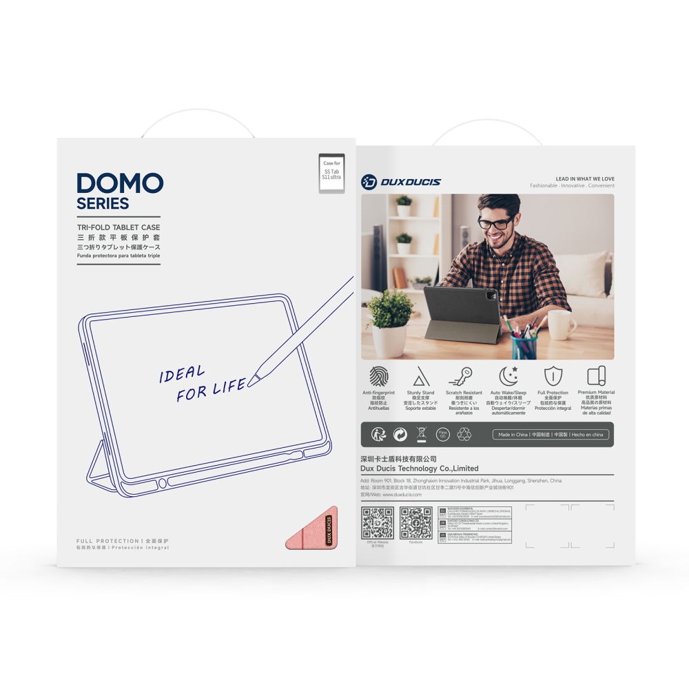 DUX zavírací pouzdro na tablet Samsung Galaxy Tab S11 Ultra - růžové