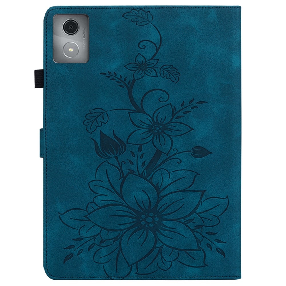 Flowers zavírací pouzdro na Lenovo Tab K11 Plus - modré