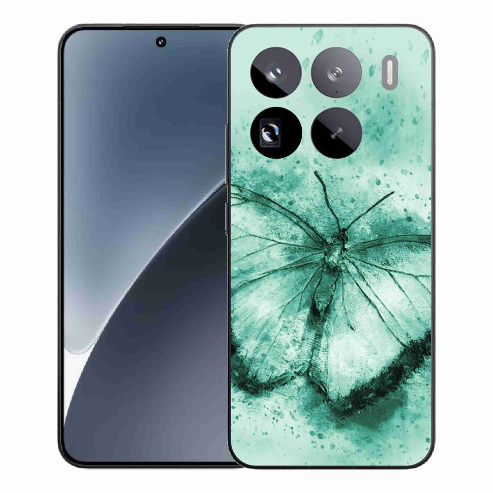 Gelový kryt mmCase na Xiaomi 15 Pro - zelený motýl