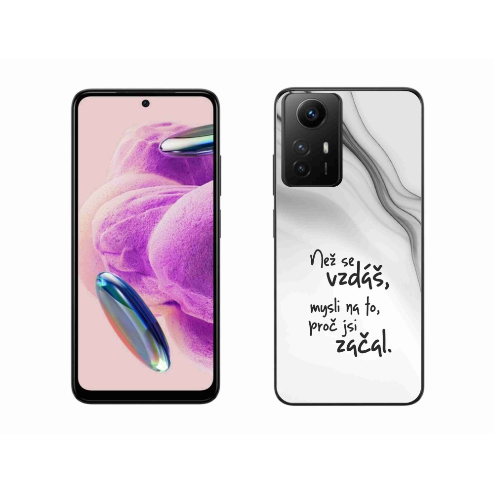 Gelový kryt mmCase na Xiaomi Redmi Note 12S - citát 2 bílé pozadí