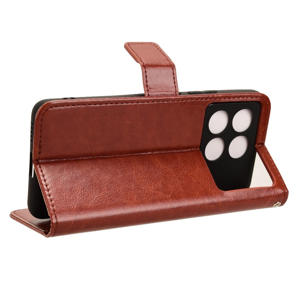 Wallet knížkové pouzdro na Xiaomi Poco X6 Pro 5G - hnědé