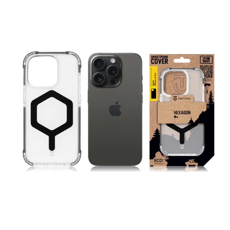 Tactical MagForce Hexagon Kryt pro Apple iPhone 15 Pro T-Black