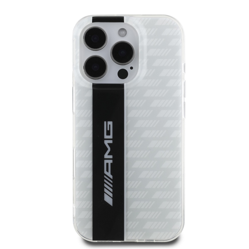 AMG Carbon Pattern Zadní Kryt pro iPhone 16 Pro White