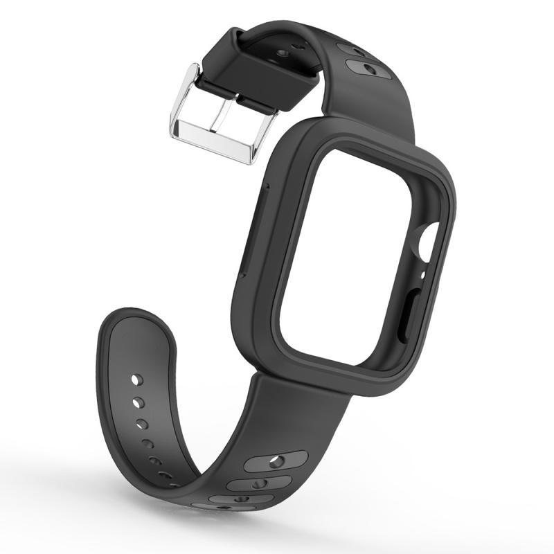 Dvoubarevný silikonový řemínek pro Apple Watch 4 40mm - černý