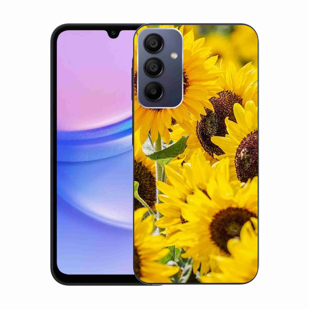 Gelový kryt mmCase na Samsung Galaxy A15 4G/5G - slunečnice