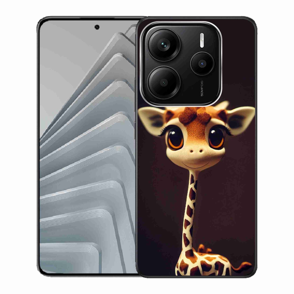 Gelový kryt mmCase na Xiaomi Redmi Note 14 5G - malá žirafa