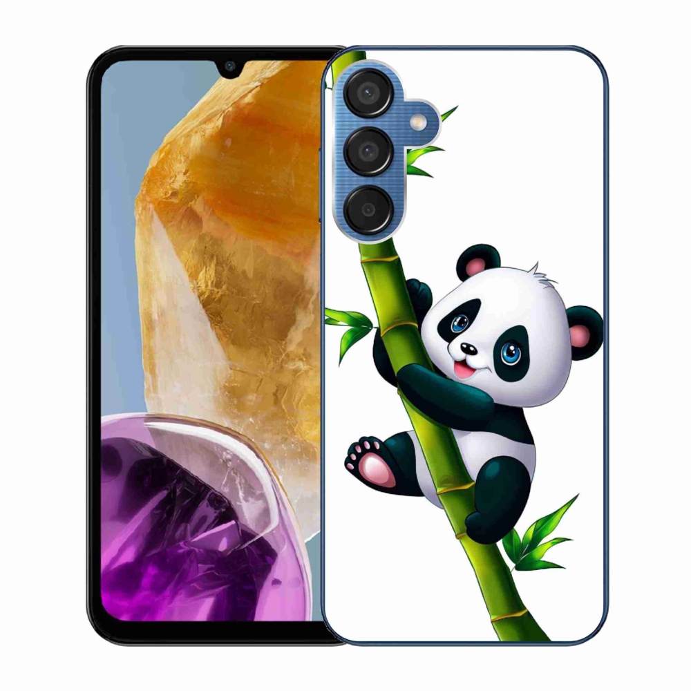 Gelový kryt mmCase na Samsung Galaxy M15 5G - panda na bambusu