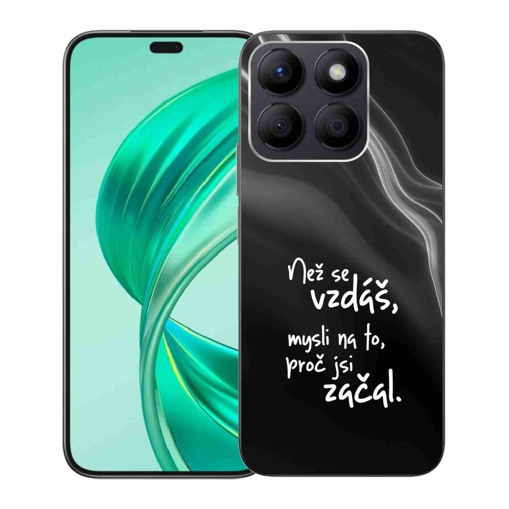 Gelový kryt mmCase na Honor X8b - citát 2 černé pozadí