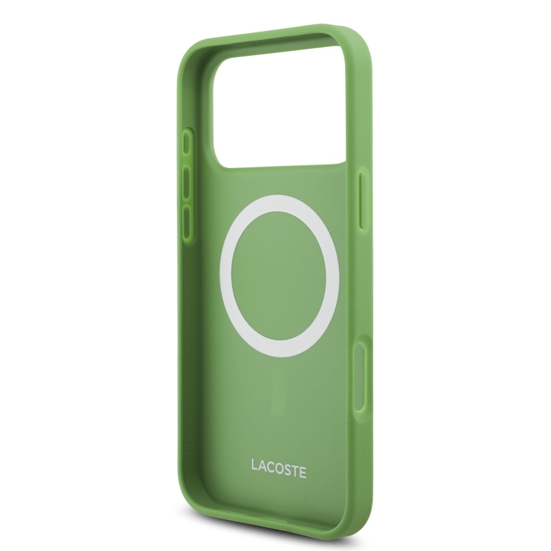 Lacoste Iconic Petit Pique MagSafe Zadní Kryt + Peněženka pro iPhone 17 Pro Max Green