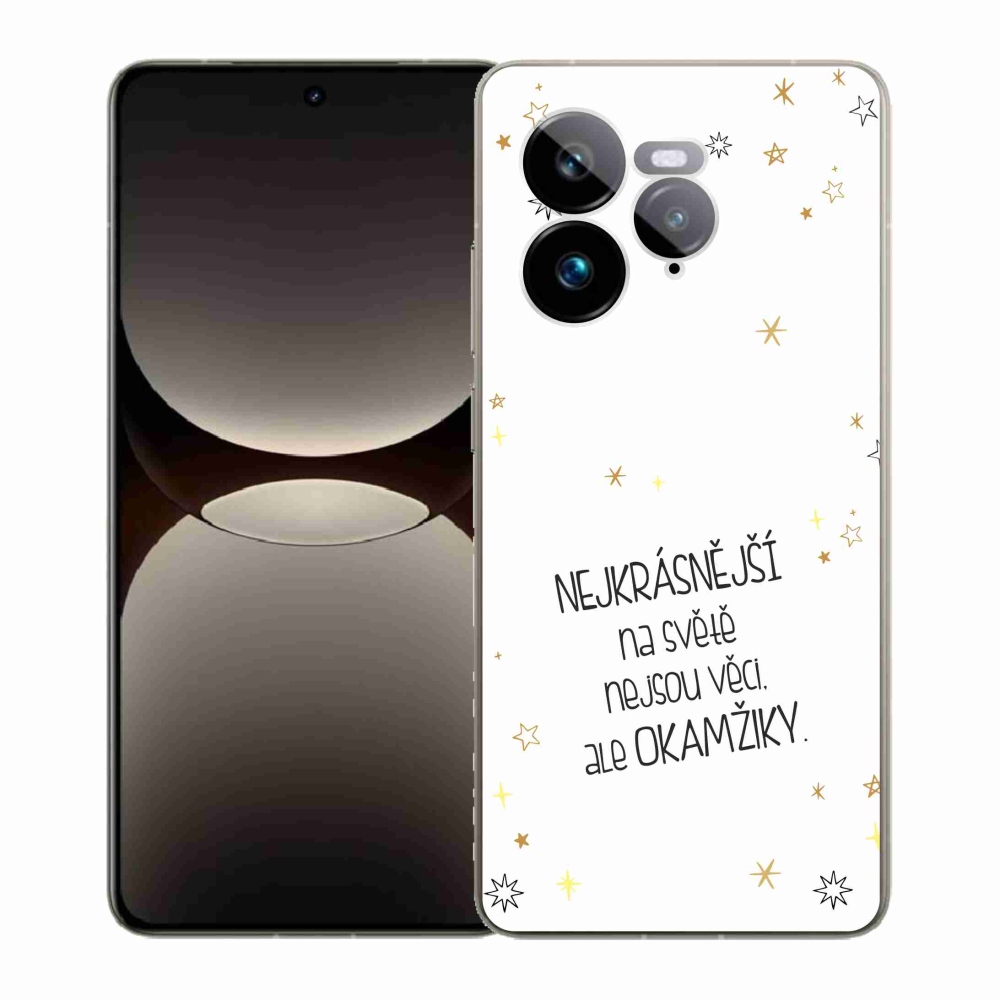 Gelový kryt mmCase na Realme GT 7 Pro 5G - citát 4 bílé pozadí