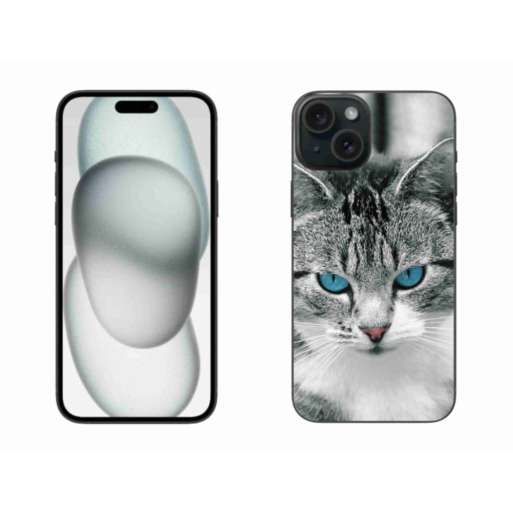 Gelový kryt mmCase na iPhone 15 Plus - kočičí pohled 1