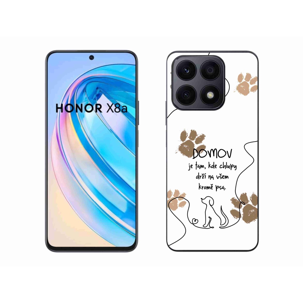 Gelový kryt mmCase na Honor X8a - psí motiv bílé pozadí