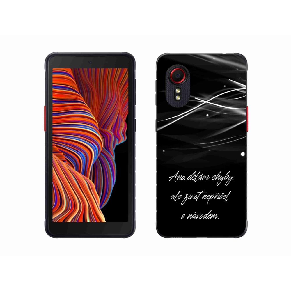 Gelový kryt mmCase na Samsung Galaxy Xcover 5 - citát černé pozadí
