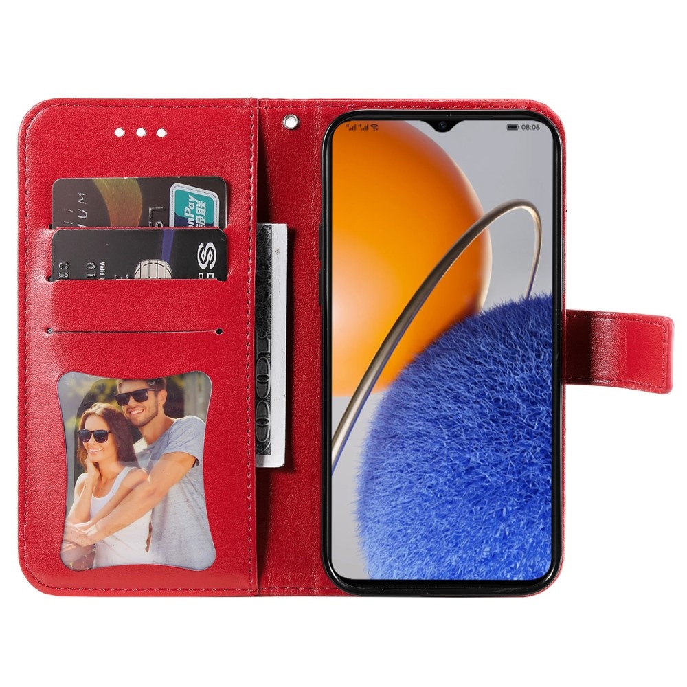 Mandala knížkové pouzdro na Huawei Nova Y61 - červené
