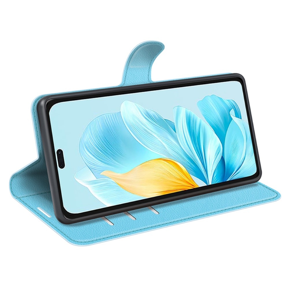 Litchi knížkové pouzdro na Honor 200 Lite 5G - modré