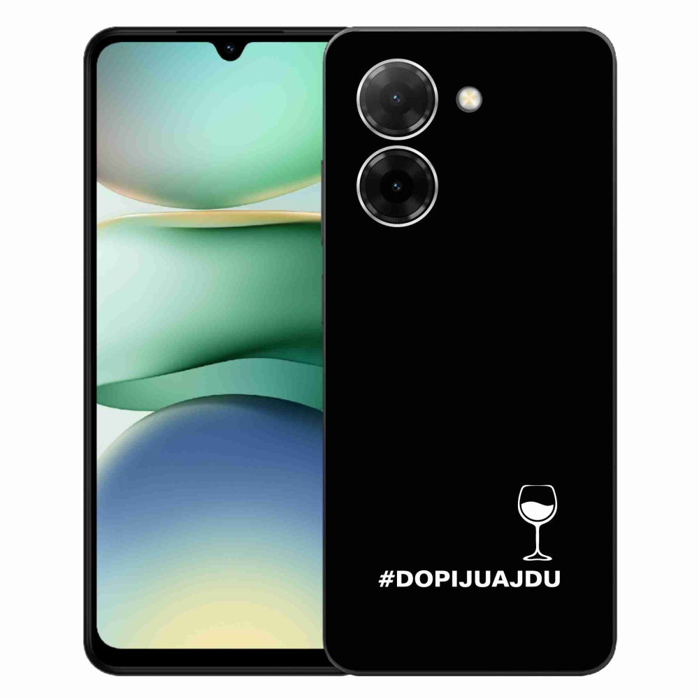 Gelový kryt mmCase na Xiaomi Redmi A5 (173.45x79.35x8.45mm) - vinný motiv černé pozadí