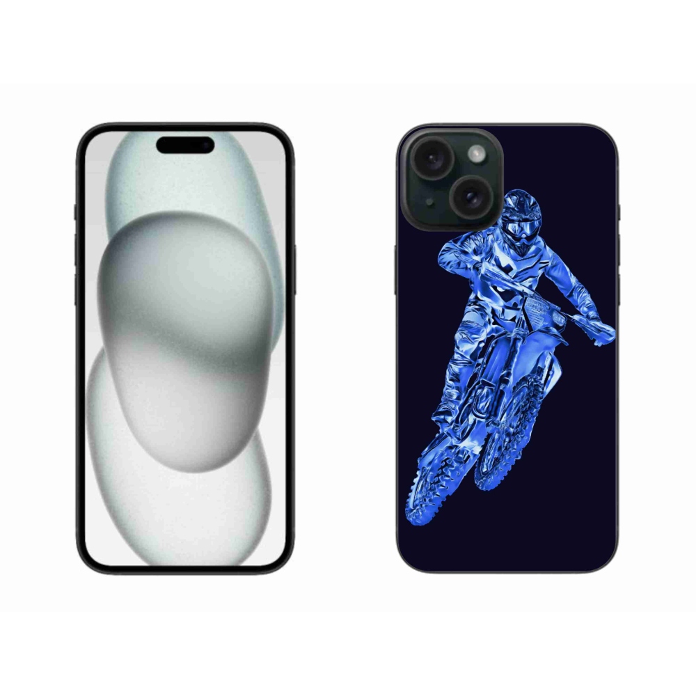 Gelový kryt mmCase na iPhone 15 Plus - motocross 1
