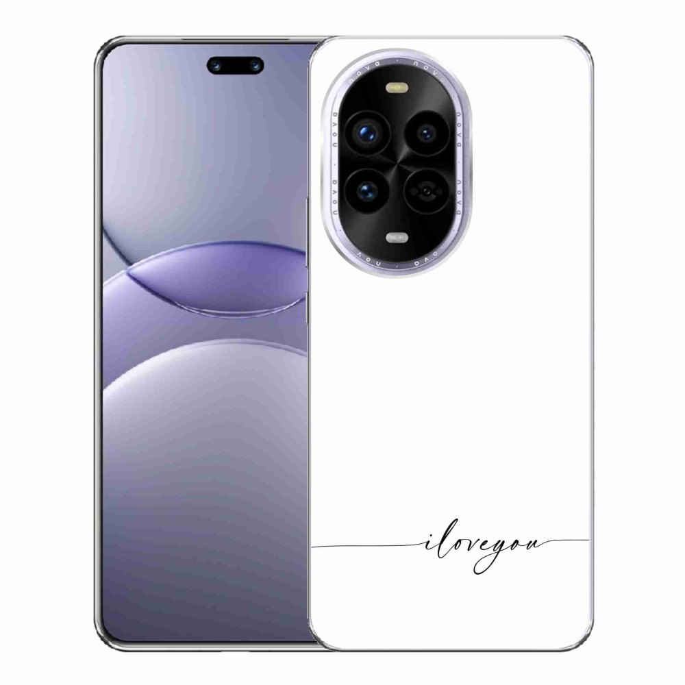 Gelový kryt mmCase na Huawei Nova 13 Pro 5G - I love you bílé pozadí