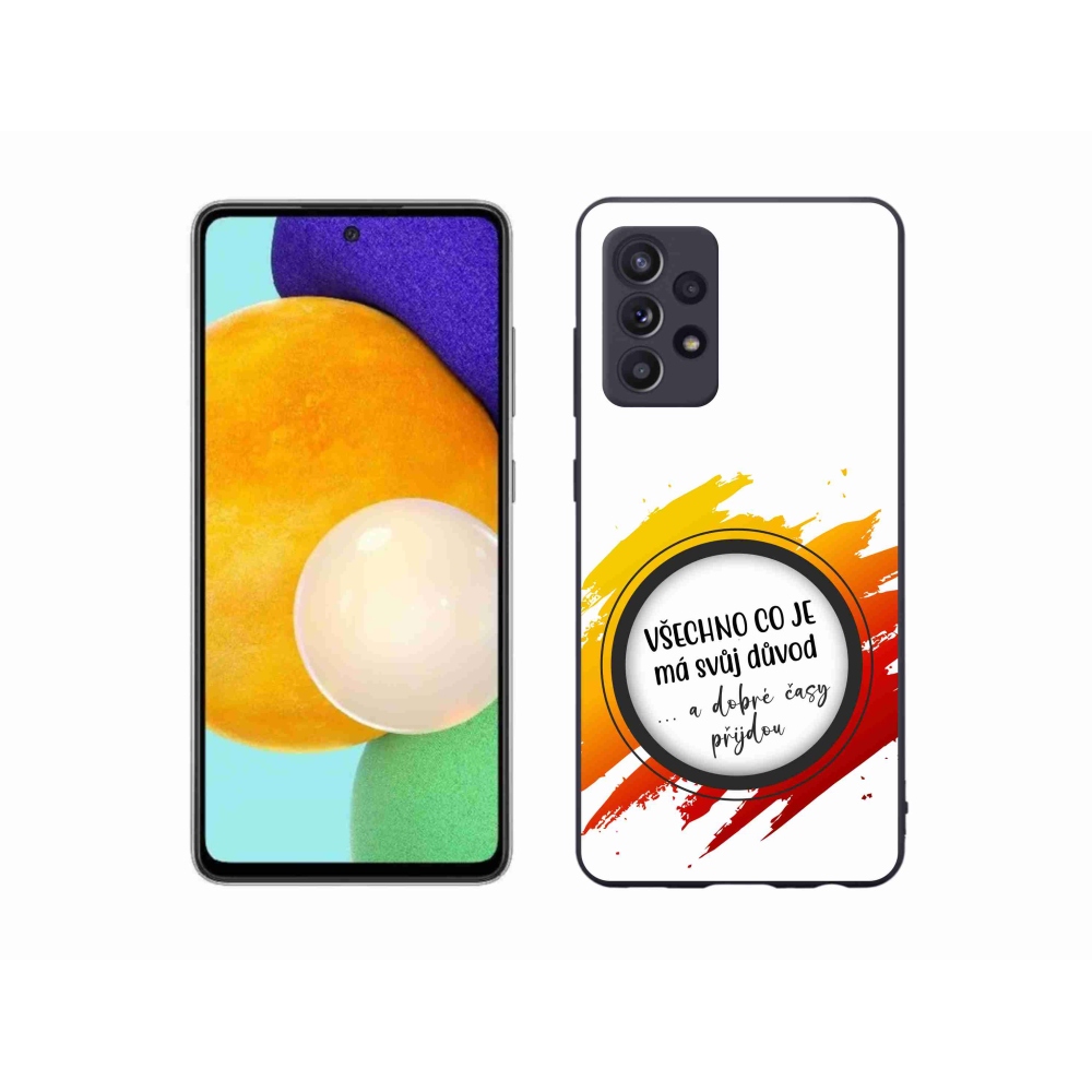 Gelový kryt mmCase na Samsung Galaxy A52/A52 5G - citát 3 bílé pozadí