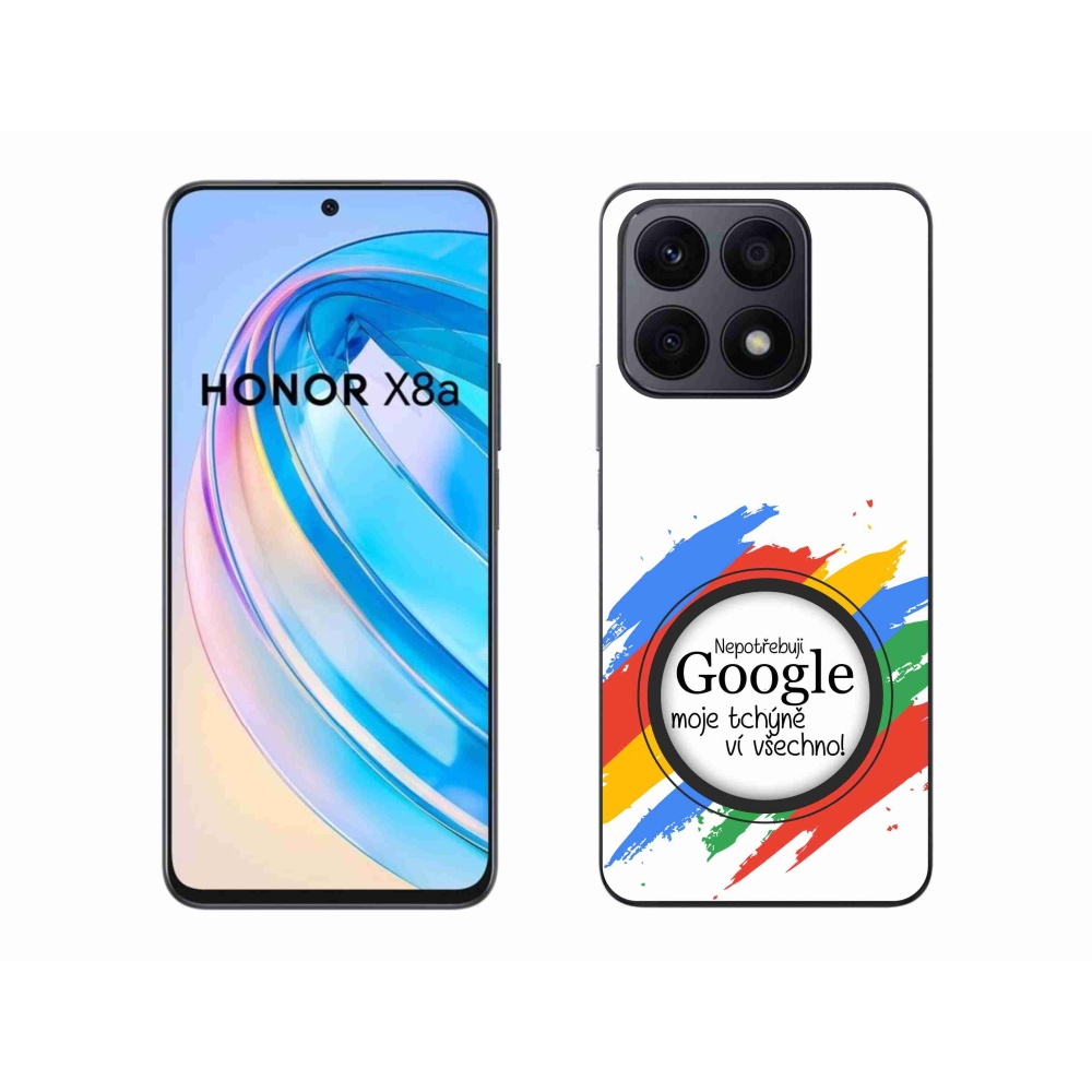 Gelový kryt mmCase na Honor X8a - tchýně ví všechno bílé pozadí