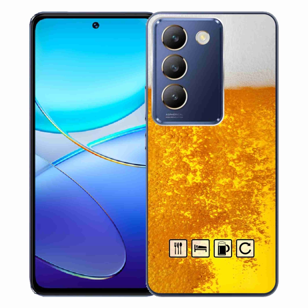 Gelový kryt mmCase na Vivo V40 SE 4G/5G - pivní motiv 3