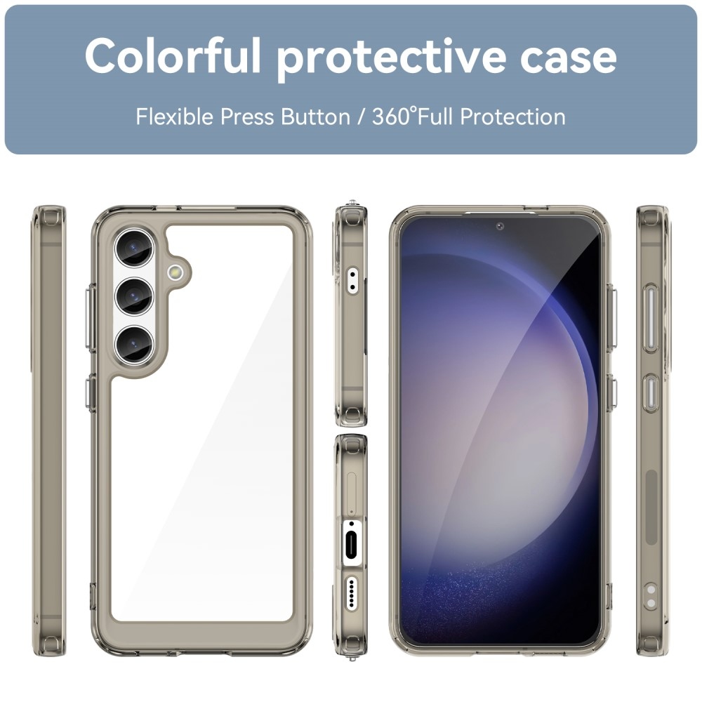 Gelový obal s pevnými zády na Samsung Galaxy S24+/S25+ - šedý