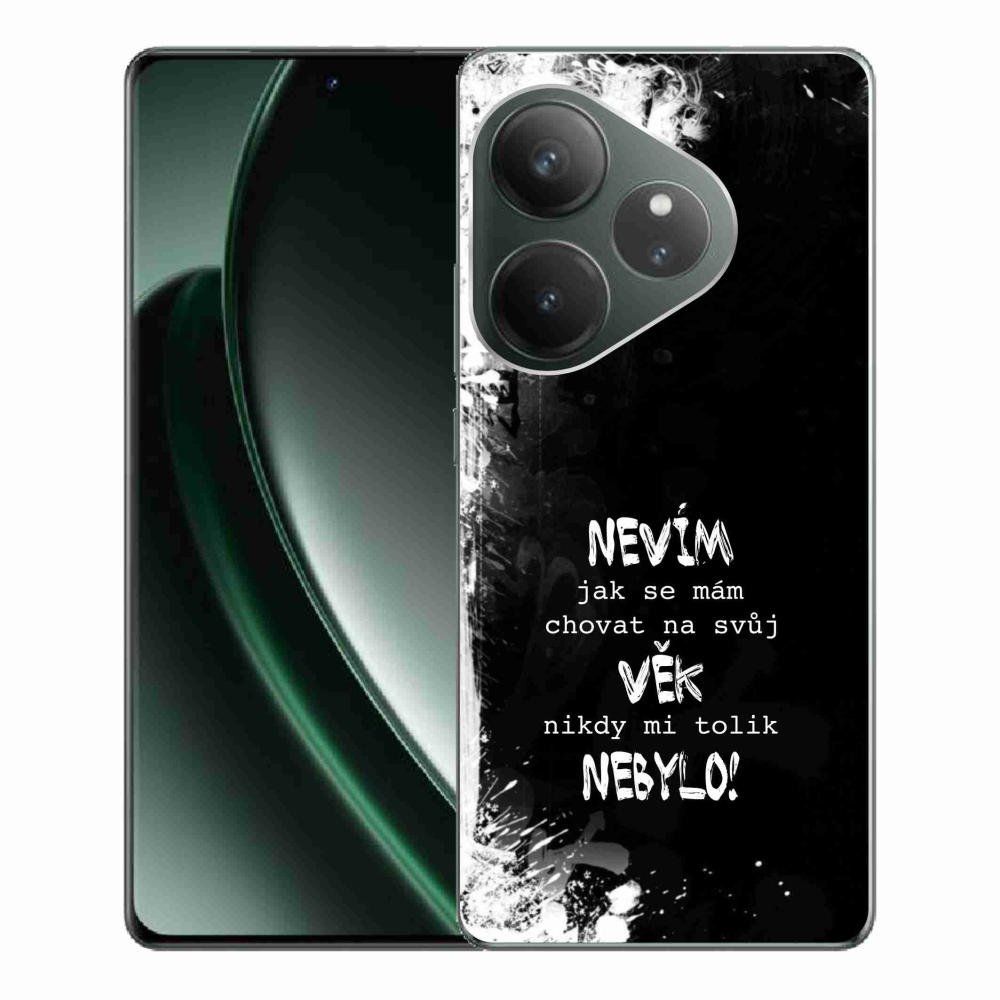 Gelový kryt mmCase na Realme GT 6 5G/GT 6T 5G - vtipný text 14 černé pozadí