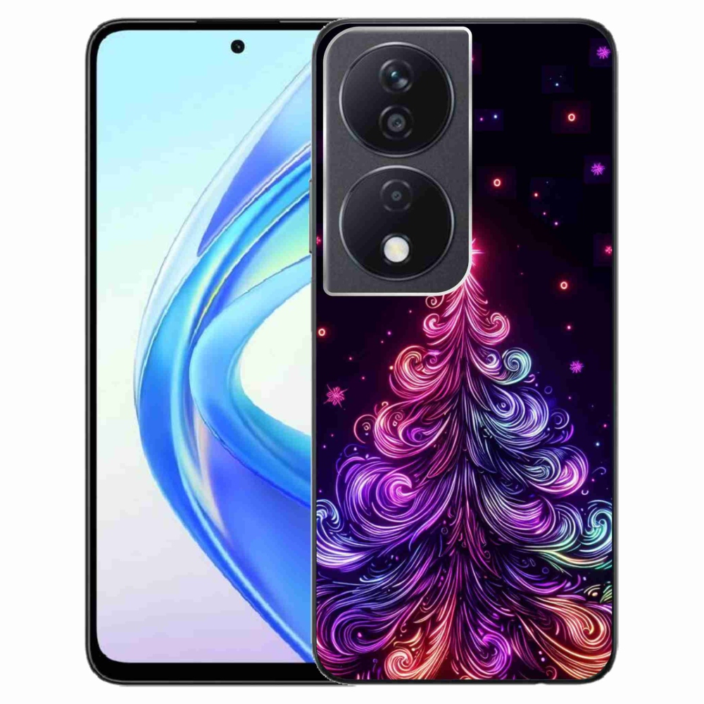 Gelový kryt mmCase na Honor X7b/Honor 90 Smart - neonový vánoční stromek 1