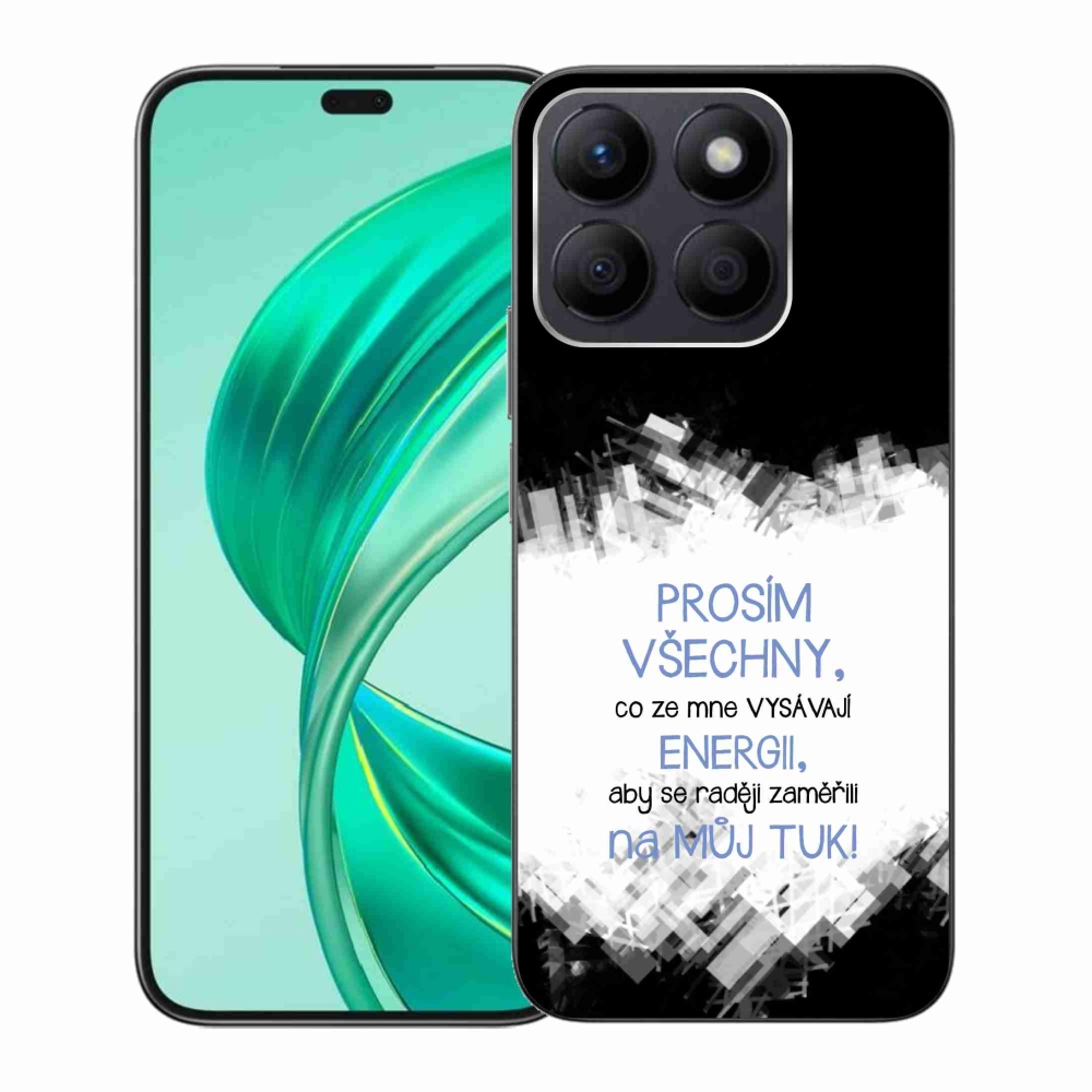 Gelový kryt mmCase na Honor X8b - vtipný text 1 modrý