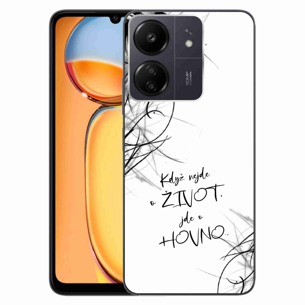 Gelový kryt mmCase na Xiaomi Poco C65/Redmi 13C - vtipný text 16 bílé pozadí