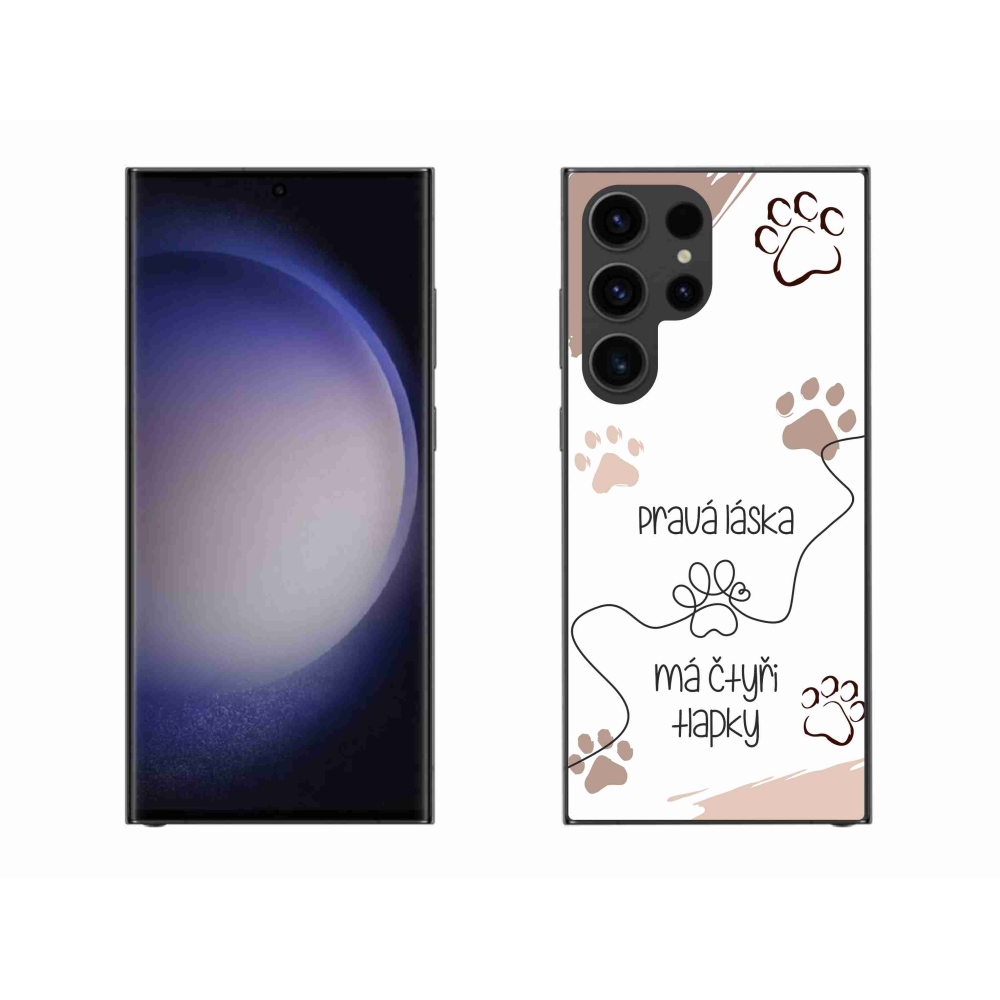 Gelový kryt mmCase na Samsung Galaxy S23 Ultra 5G - psí motiv 1 bílé pozadí