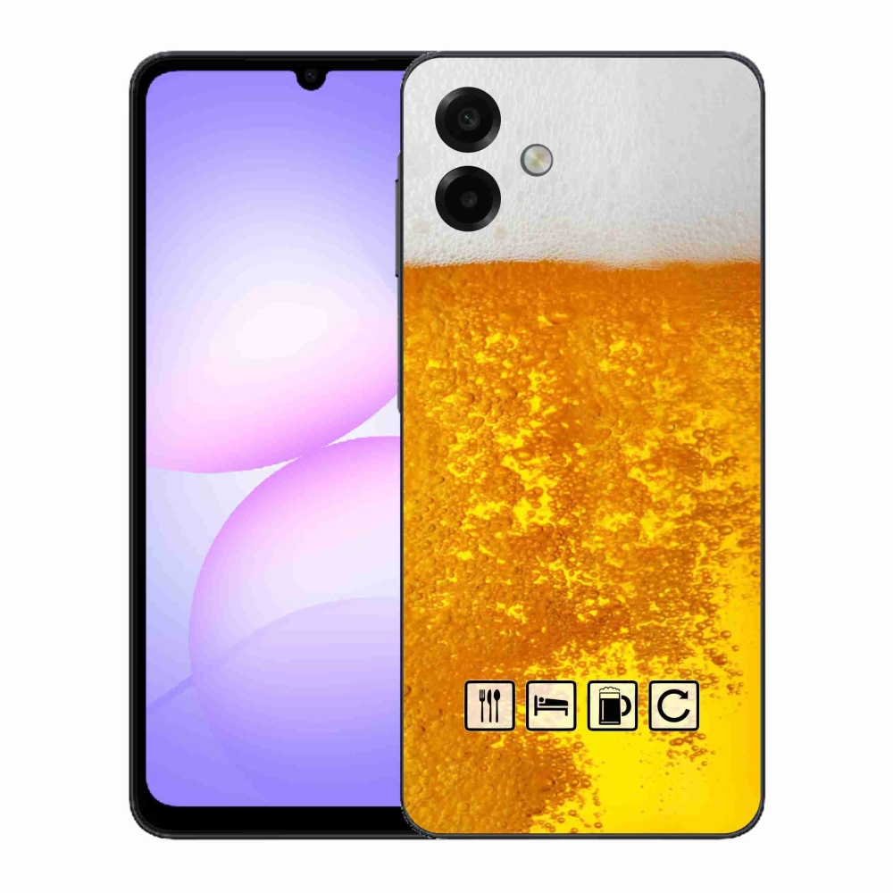 Gelový kryt mmCase na Samsung Galaxy A07 4G - pivní motiv 3