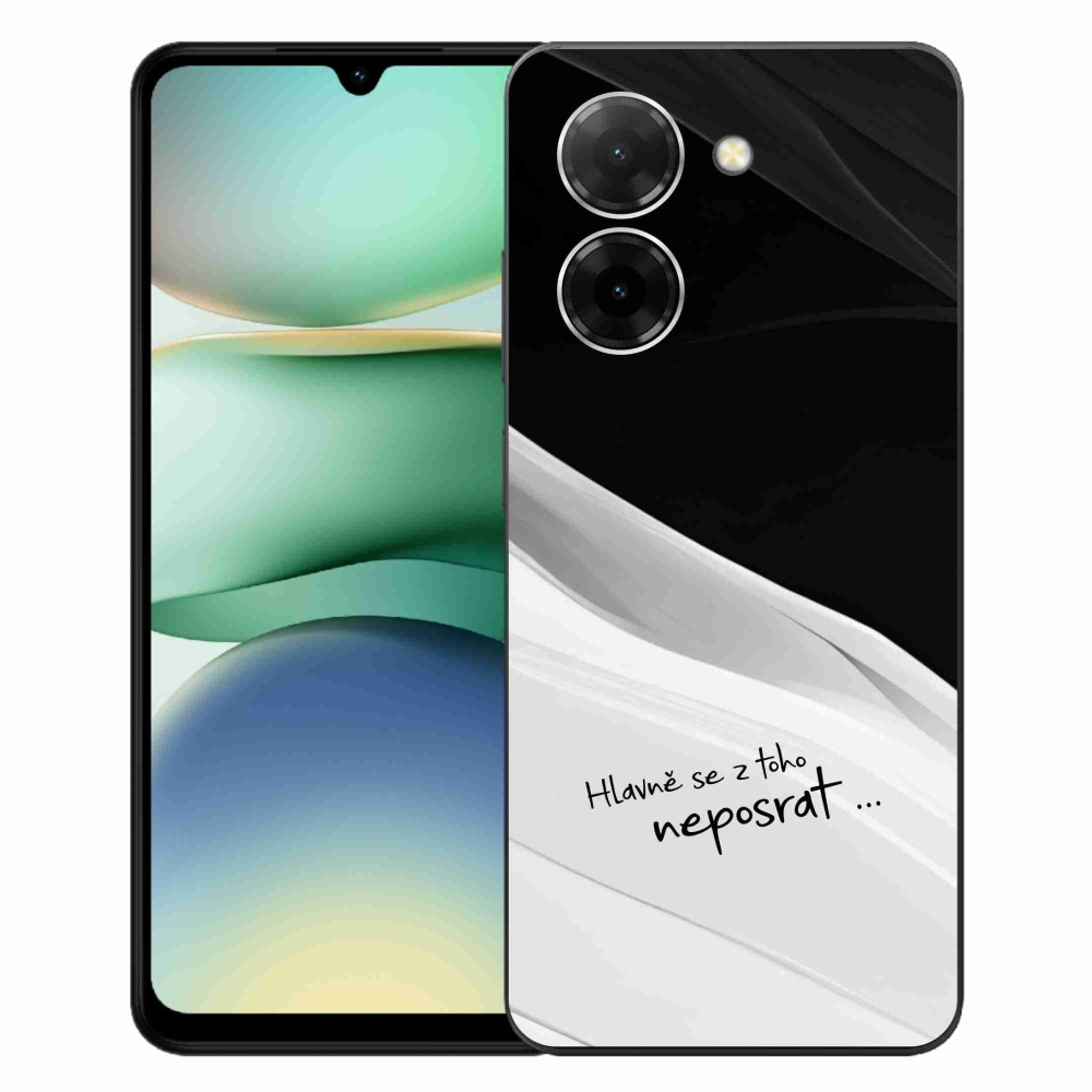 Gelový kryt mmCase na Xiaomi Redmi A5 (173.45x79.35x8.45mm) - vtipný text 13 bíločerné pozadí