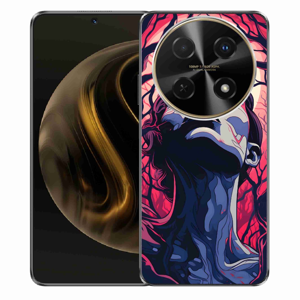 Gelový kryt mmCase na Huawei Nova 12i - abstraktní obličej