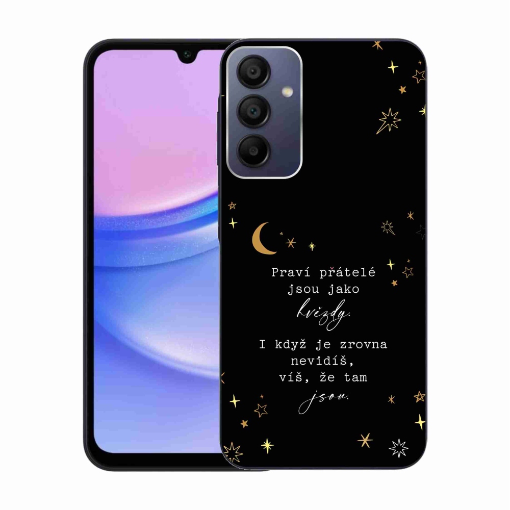 Gelový kryt mmCase na Samsung Galaxy A15 4G/5G - citát 6 černé pozadí