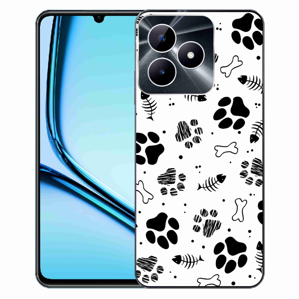 Gelový kryt mmCase na Realme Note 50 - psí tlapky 1