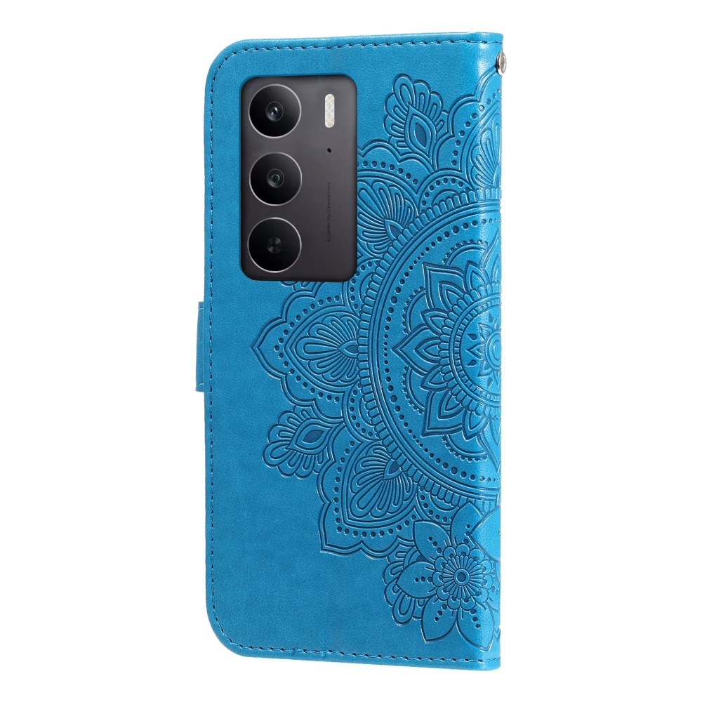 Mandala knížkové pouzdro na Realme C75 - modré