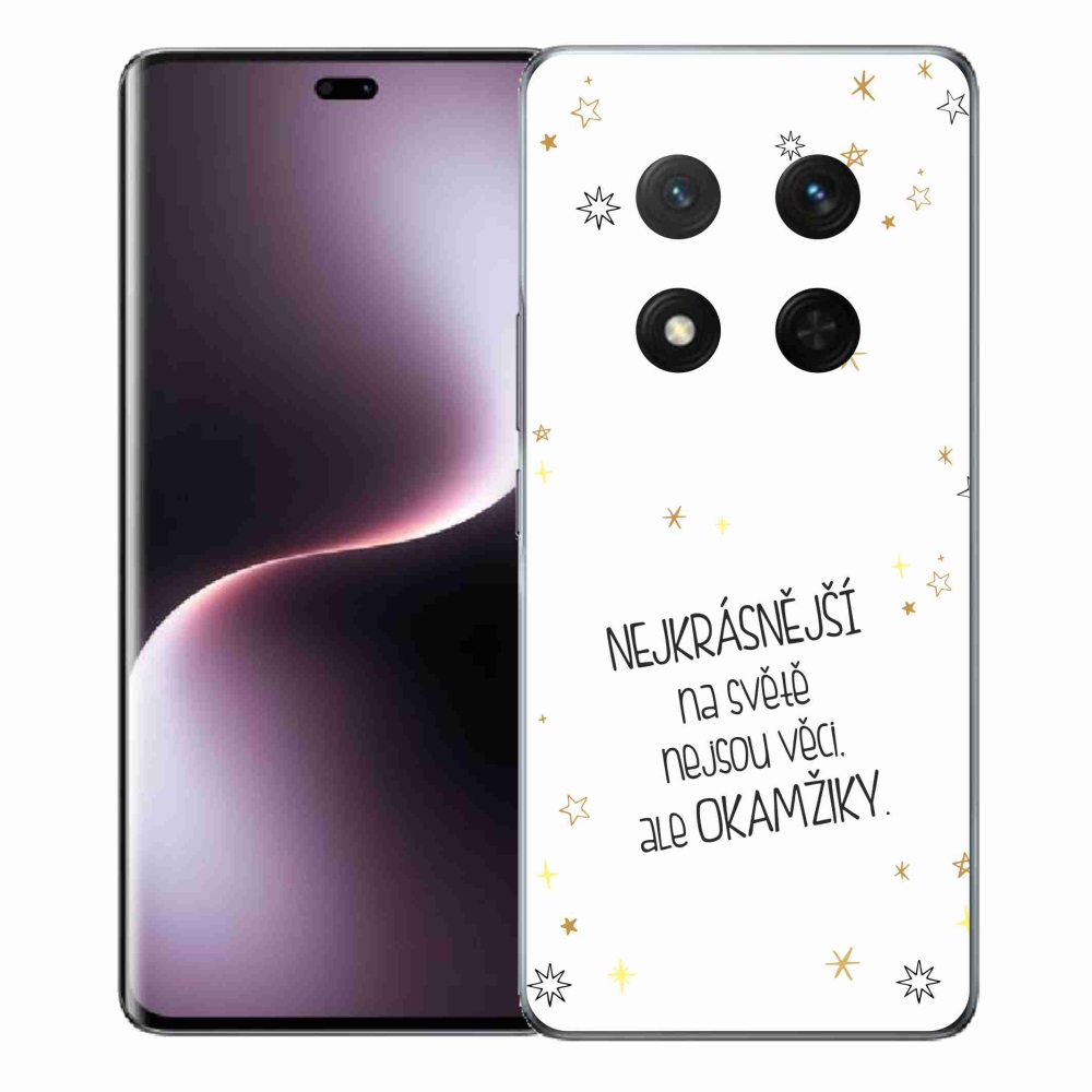 Gelový kryt mmCase na Honor Magic 7 Lite 5G - citát 4 bílé pozadí