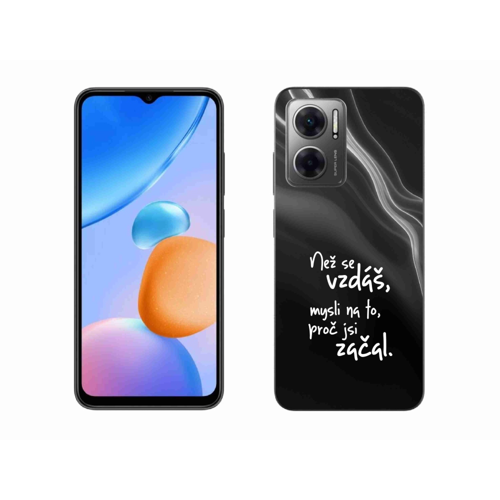 Gelový kryt mmCase na Xiaomi Redmi 10 5G - citát 2 černé pozadí