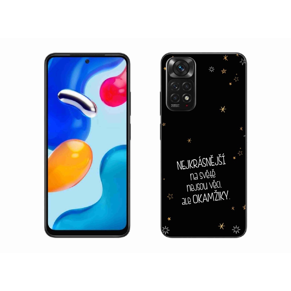Gelový kryt mmCase na Xiaomi Redmi Note 11S 4G - citát 4 černé pozadí