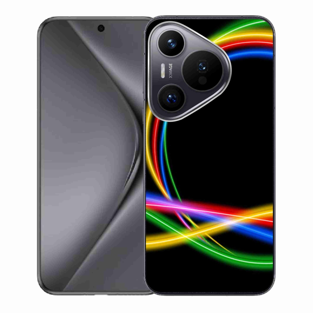 Gelový obal mmCase na Huawei Pura 70 - neonové kruhy