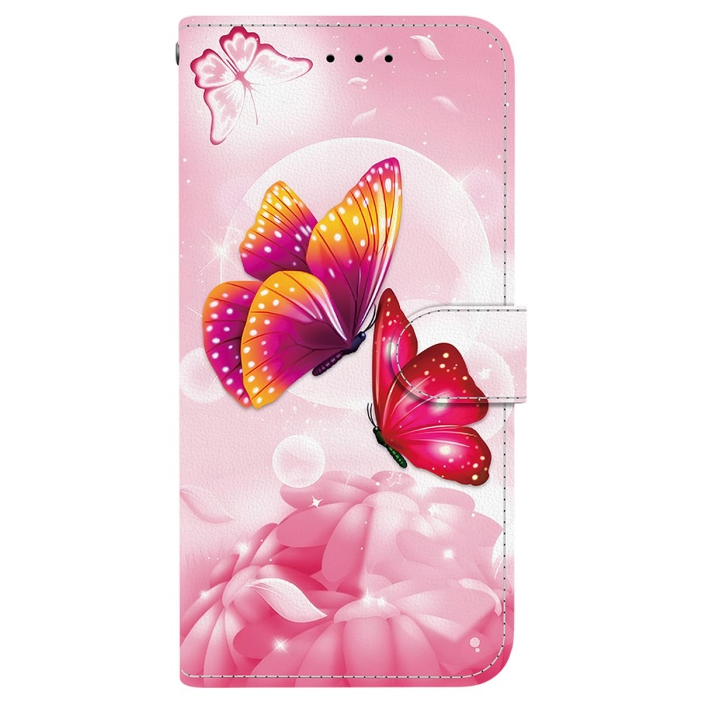 Versatile knížkové pouzdro na Samsung Galaxy A36 5G/A56 5G - růžoví motýli