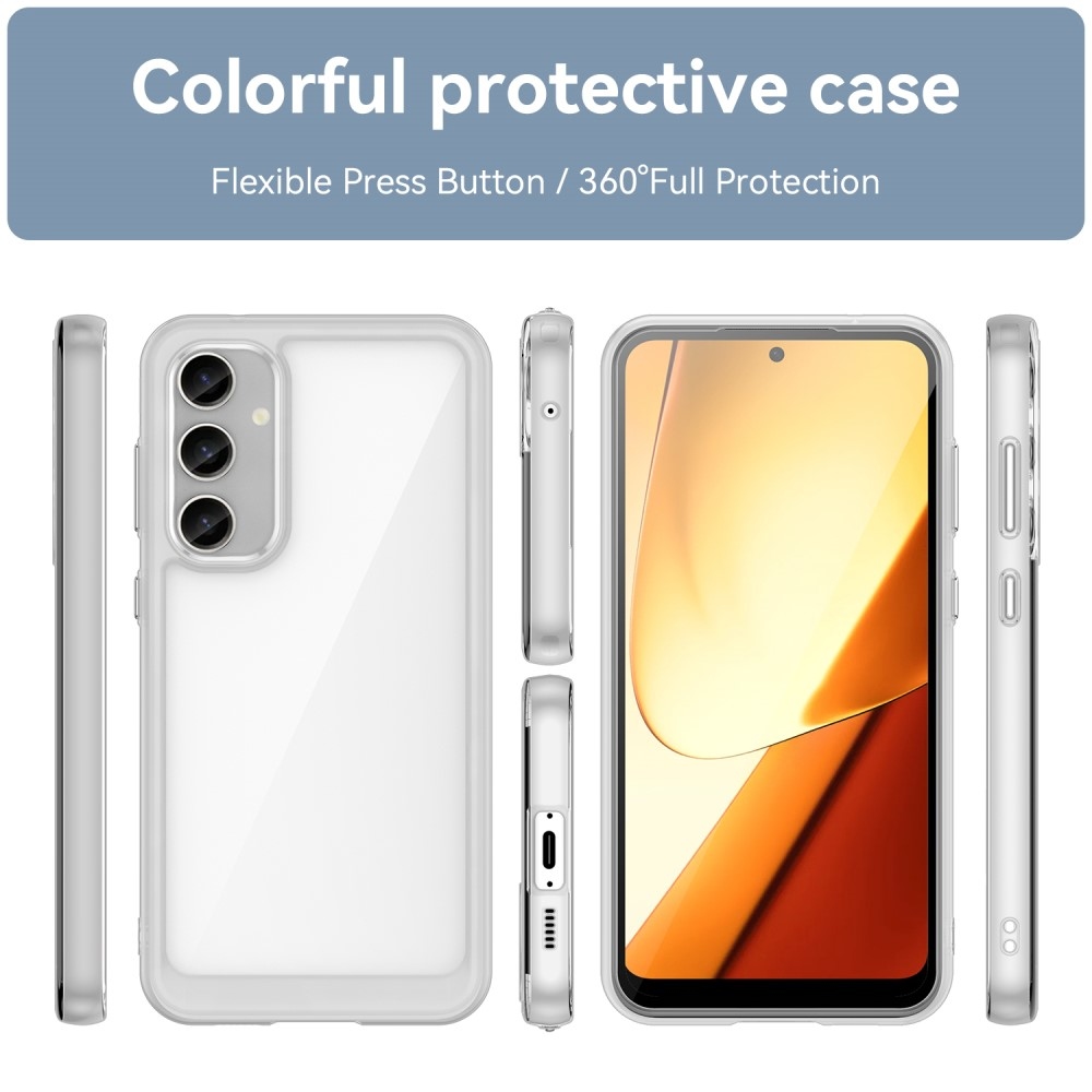 Gelový obal s pevnými zády na Samsung Galaxy S23 FE - průhledný
